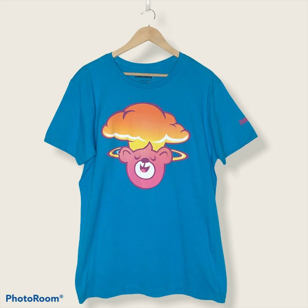 Fortnite NWT Men's XL Blue Cuddle Team Leader T-Shirt 100% Cotton Gaming